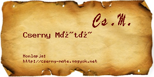 Cserny Máté névjegykártya